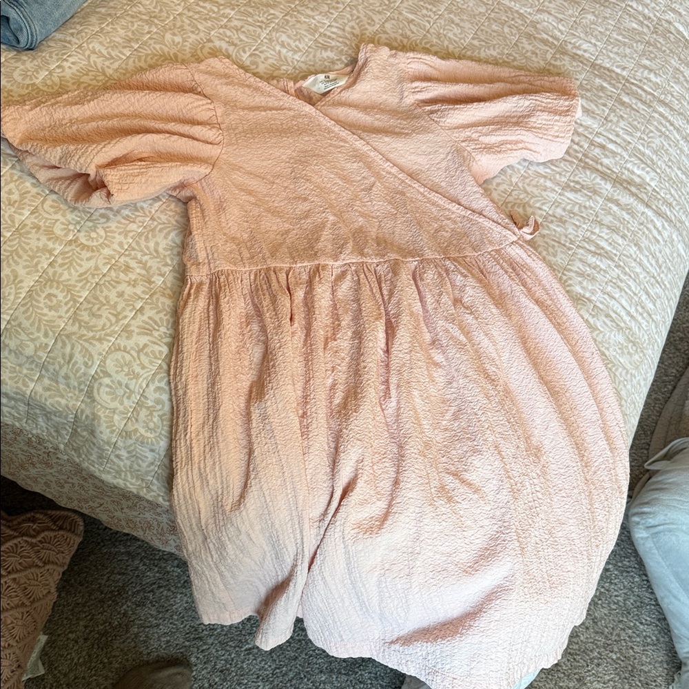H&M Kids Light Pink Textured Dress